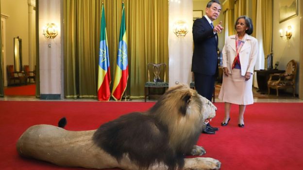 وزير الخارجية الصيني والرئيسة الإثيوبية