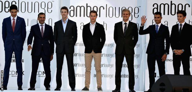 Esteban Ocon, Marc Gene, Daniil Kvyat, Stoffel Vandoorne, Marcus Ericsson, Pascal Wehrlein and Charles Leclerc