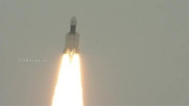 Chandrayaan-2 taking off