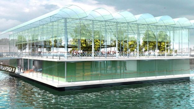 An artist's impression of the Floating Farm