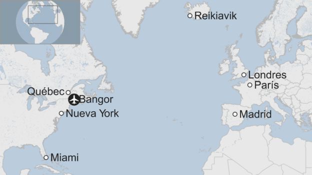 Ciudades de vuelos trasatlánticos