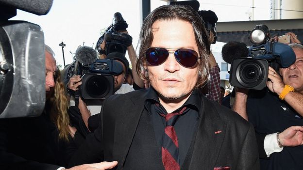 Johnny Depp arrives at court