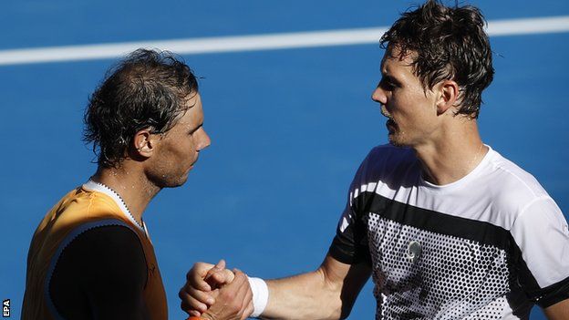 Rafael Nadal and Tomas Berdych