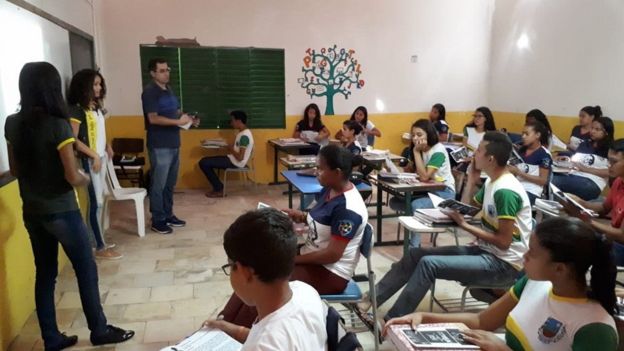 Palestra em escola do Ceará