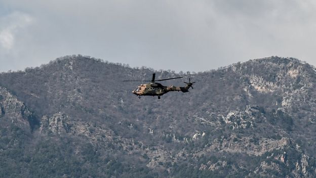 Zeytin Dalı Harekatı'nda yer alan, TSK'ya ait bir helikopter (Arşiv fotoğrafı)