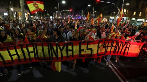 Anti-independence demonstration in Barcelona - 27 October