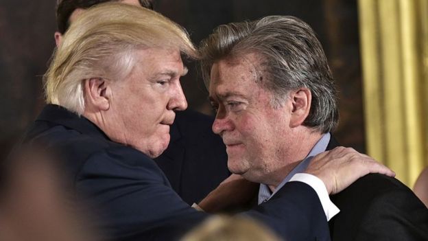 Donald Trump y Steven Bannon.