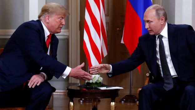 Presidents Trump and Putin in Helsinki, 16 June