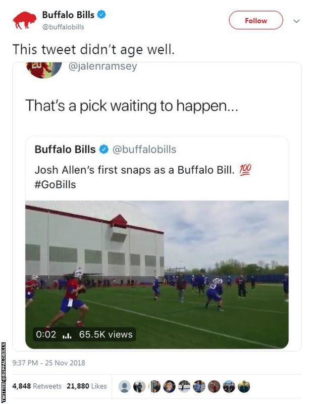 Buffalo Bills tweet