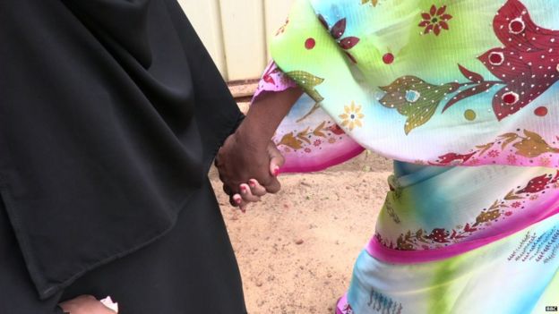 Shafa with her mother