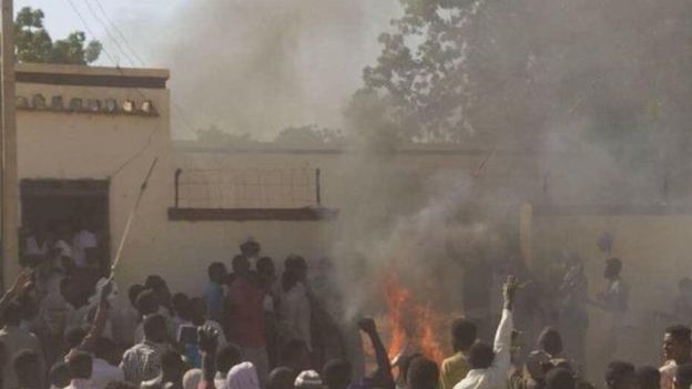 احتجاجات في مدينة الرهد السودانية