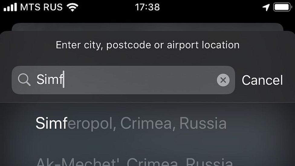 Apple Weather app lists Crimea as part of Russia