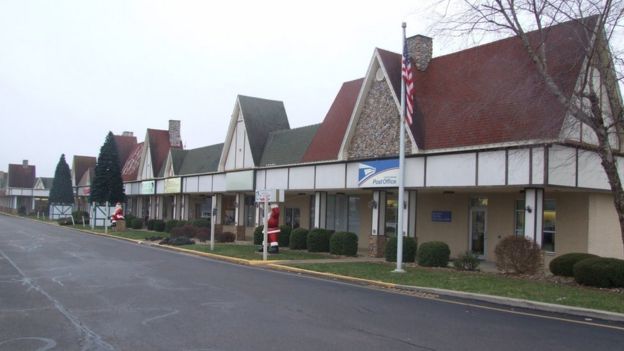 Kringle Place, the main shopping area in Santa Claus