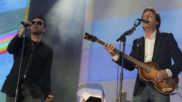 George Micahel y Paul McCartney.