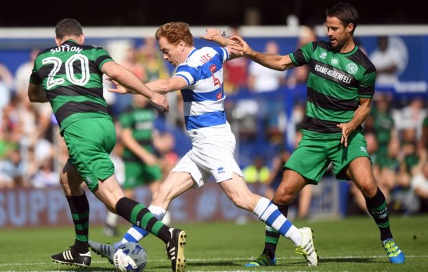 Damian Lewis, Chris Sutton and Jamie Redknapp