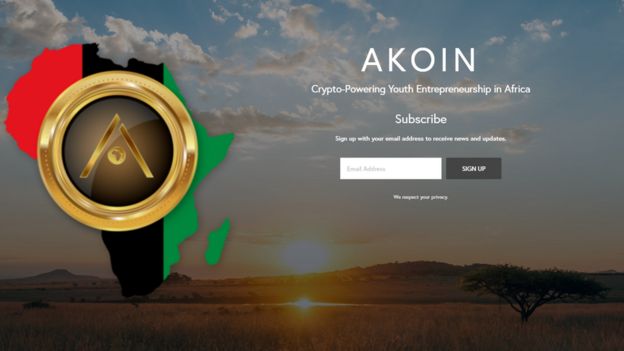The AKoin website