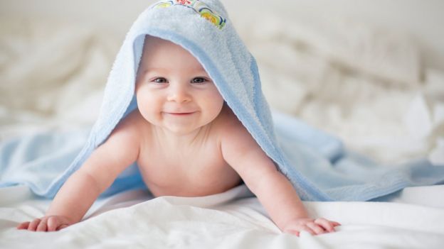Baby in a towel