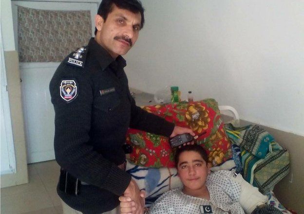 A security guard with Ahmad