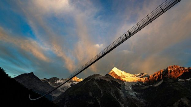 Zermatt'taki köprü