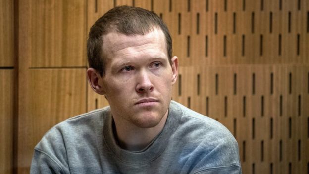 Brenton Tarrant during sentencing at thChristchurch mosque attack: Brenton Tarrant sentenced to life without parolee High Court in Christchurch