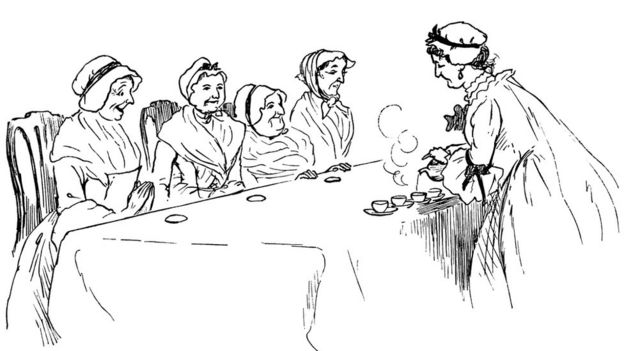 Mulheres em torno de uma mesa