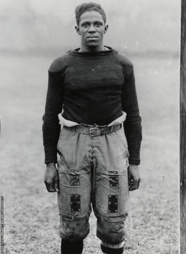 Pollard, pictured circa 1919 in his kit to play a match