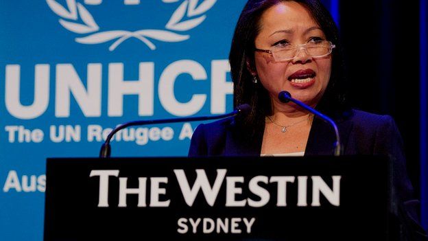 Carina Hoàng tại ngày Tị Nạn Quốc Tế tại Sydney 2012