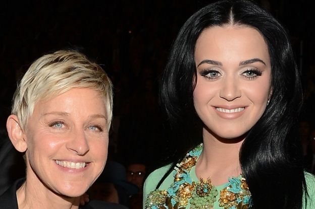Ellen DeGeneres and Katy Perry in 2013