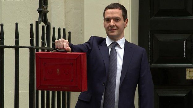 George Osborne with the red box
