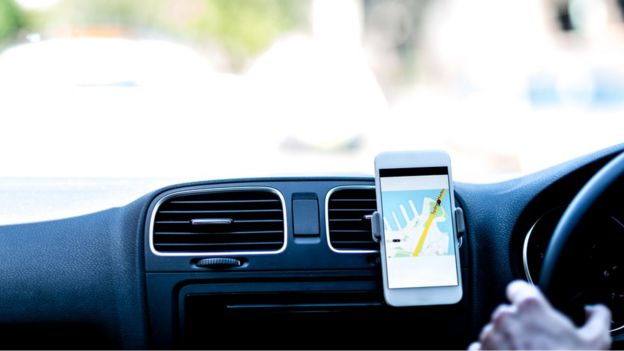 Smartphone em carro