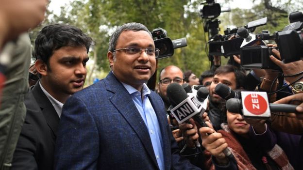 Karti Chidambaram, son of former Finance Minister P Chidambaram.