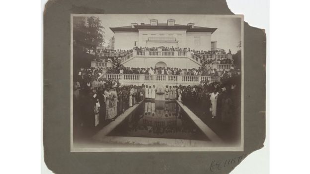 Convenção de vendedoras realizada na Villa Lewaro, a mansão de Madam C. J. Walker