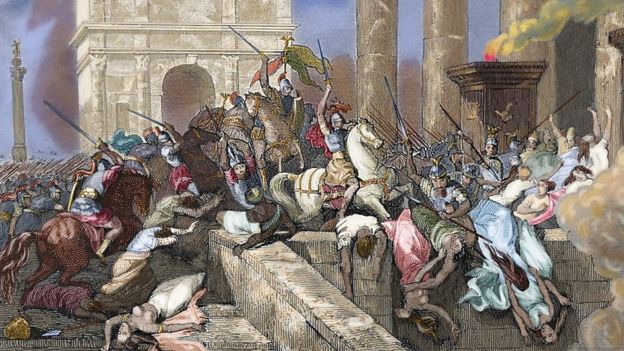 Saqueo de Roma a cargo de Alarico.