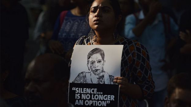 'கெளரி, தபோல்கரும் ஒரே ஆயுதத்தால்தான் கொல்லப்பட்டு இருக்கிறார்கள்'