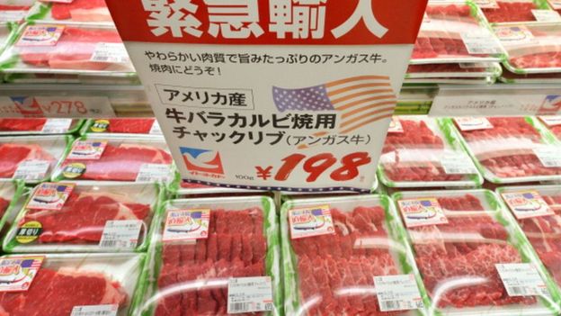 日本超市中的美国牛肉