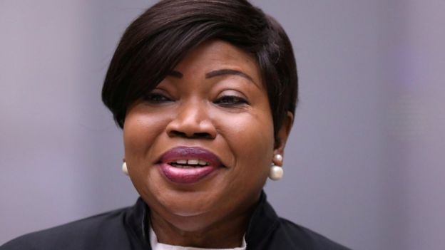 Public Prosecutor Fatou Bensouda attends a trial at the ICC