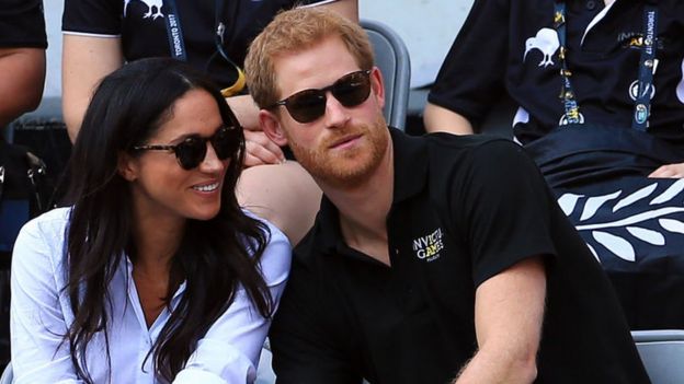 Meghan Markle junto al príncipe Harry