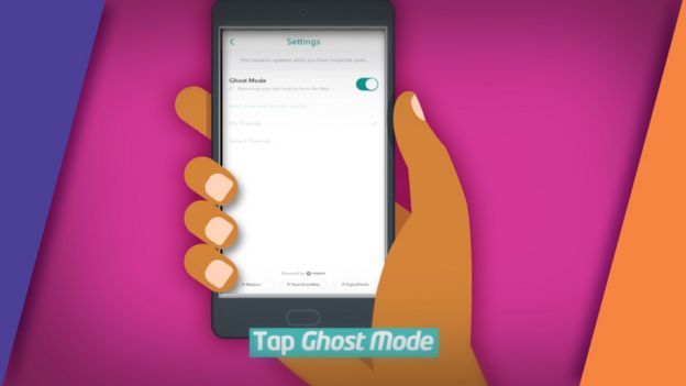 Tap ghost mode on phone