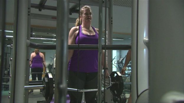Harriet Mulvaney in the gym