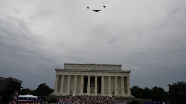 رژه هوایی بخشی از طرح دونالد ترامپ برای بزرگداشت روز ملی بود