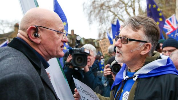 Un partidario del Brexit y un detractor frente a frente