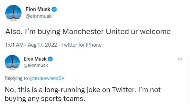 Elon Musk considering bid to buy football team, but not the