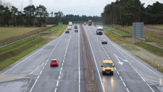 A11 at Barton Mills closed after 'reindeer' got on to carriageway - BBC ...