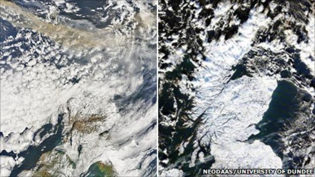 Efforts to understand effects of volcanic ash and snow - BBC News