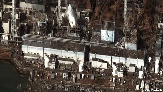 Aerial photo of Fukushima site