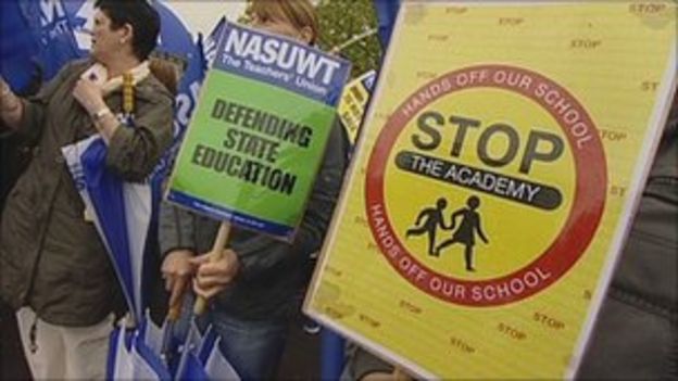 Teachers strike at Whickham School and Sports College - BBC News