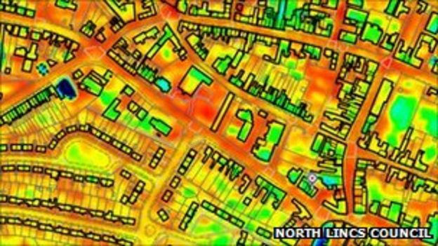 North Lincolnshire Council produces heat loss map - BBC News