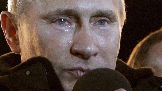 Vladimir Putin on election night