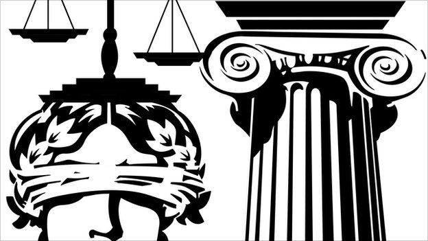 Traditional symbols of the justice system