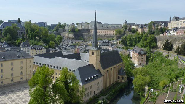 Luxembourg city skyline